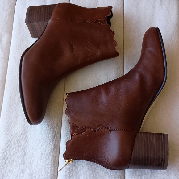 Lands' End Shoes - Lands' End Lands'end Women's Heeled Scallop Booties_8.5